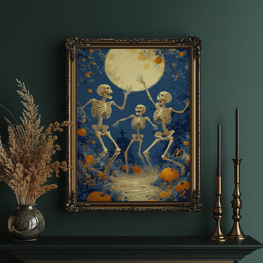 Skeletons Dance Beneath the Harvest Moon