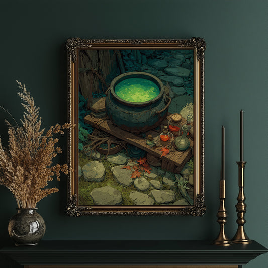 Witch's Cauldron in the Woods