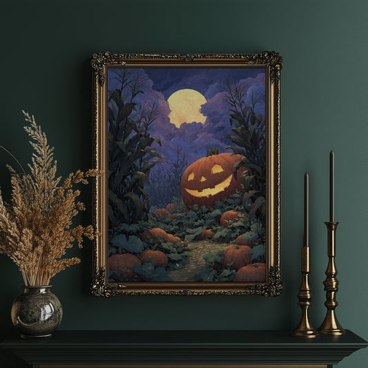 Grinning Beneath the Harvest Moon