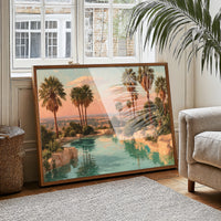 Desert Oasis at Sunset