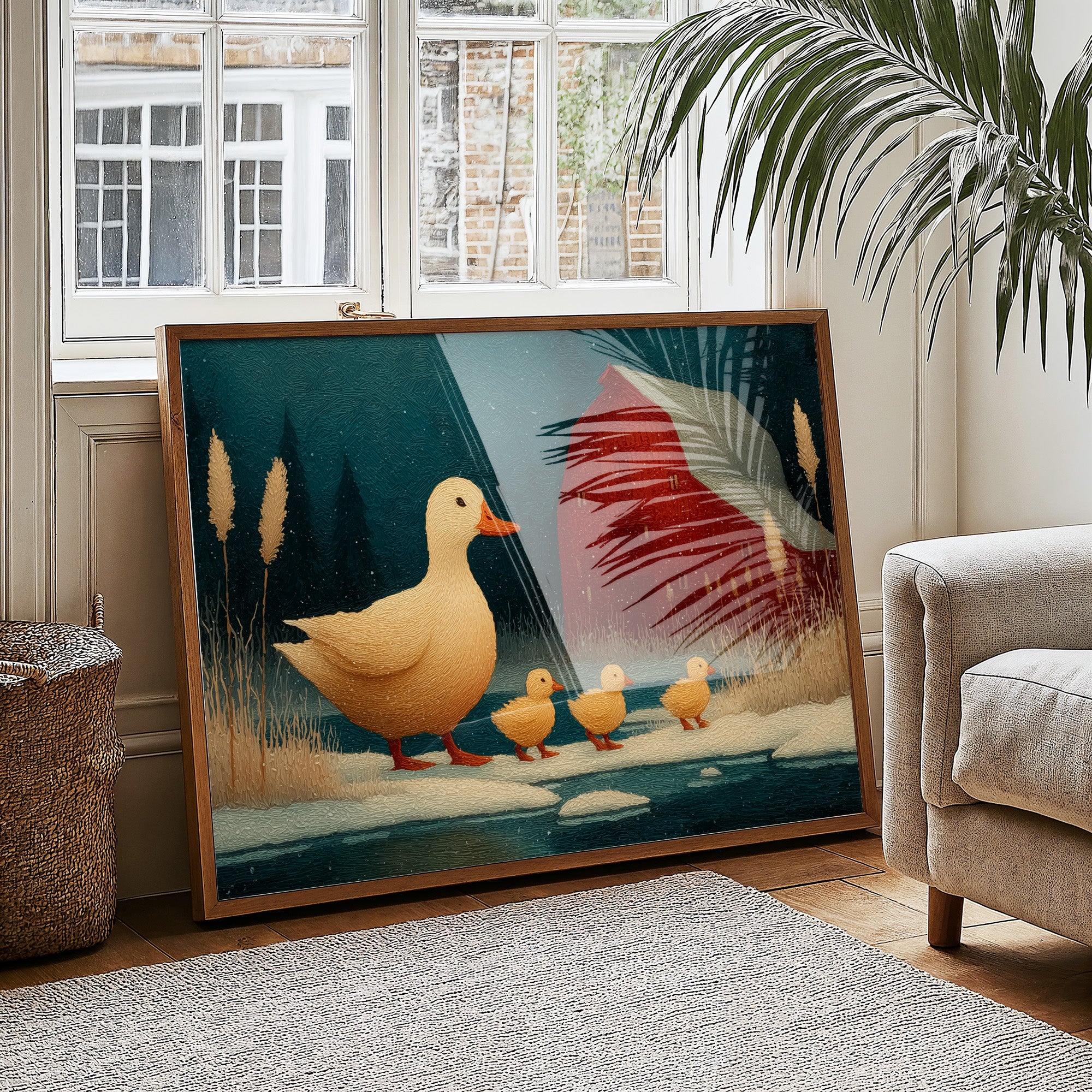 Duckling Parade at Dusk