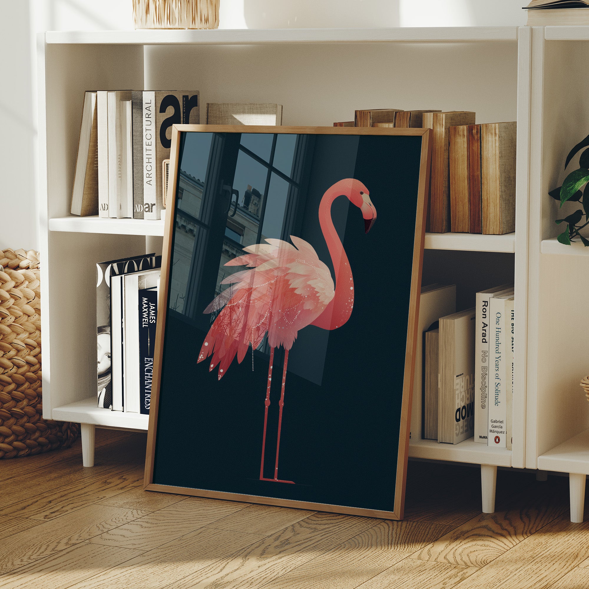 Flamingo Draped in Starlight