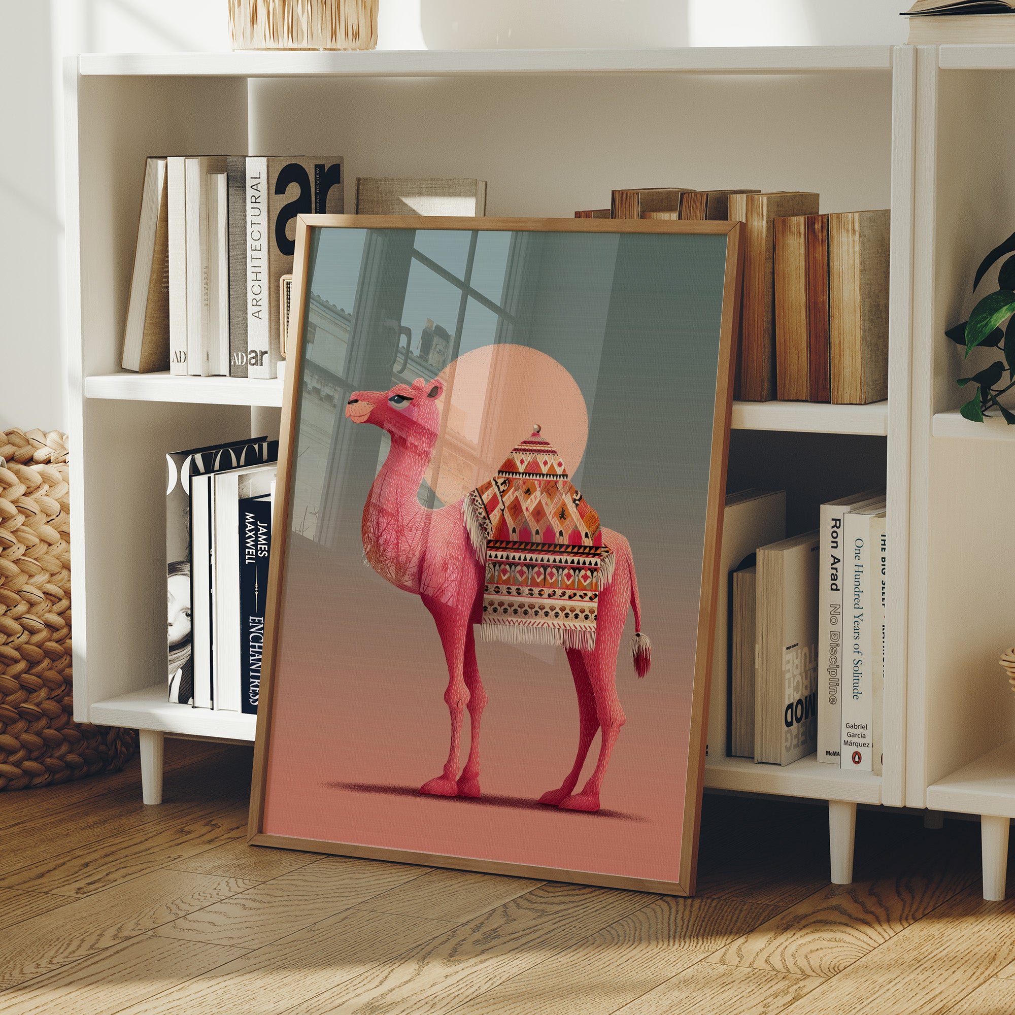 Pink Camel at Sunset