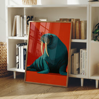 Walrus, Tusks and Crimson Shadow