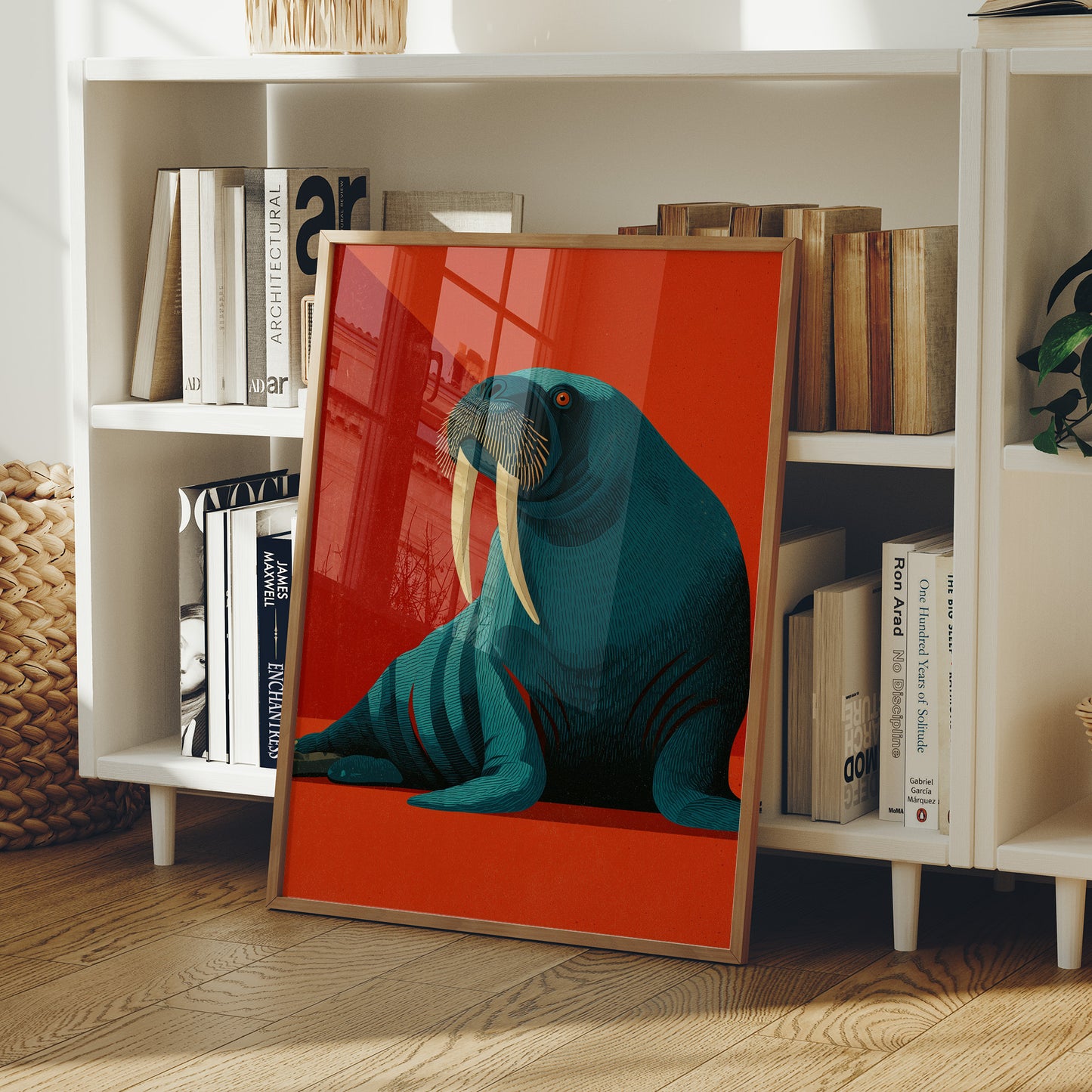 Walrus, Tusks and Crimson Shadow
