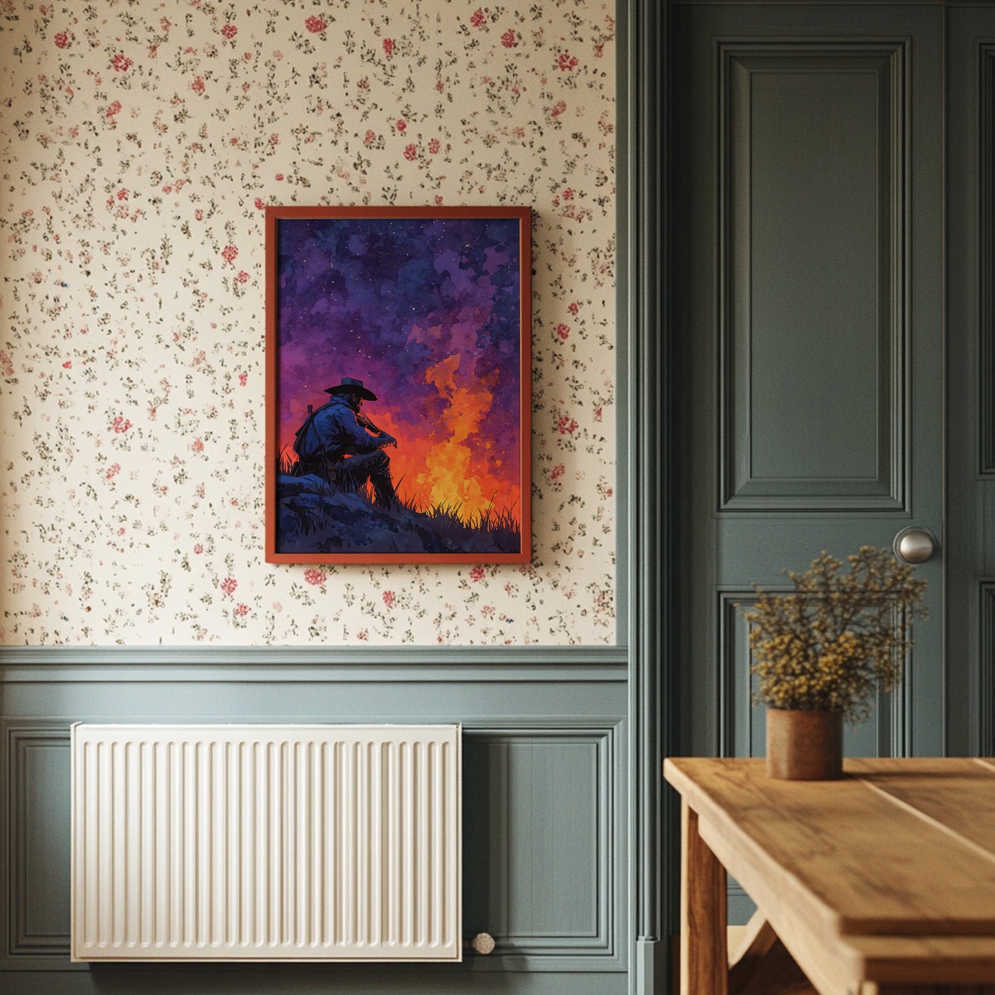 Cowboy's Fireside Serenade