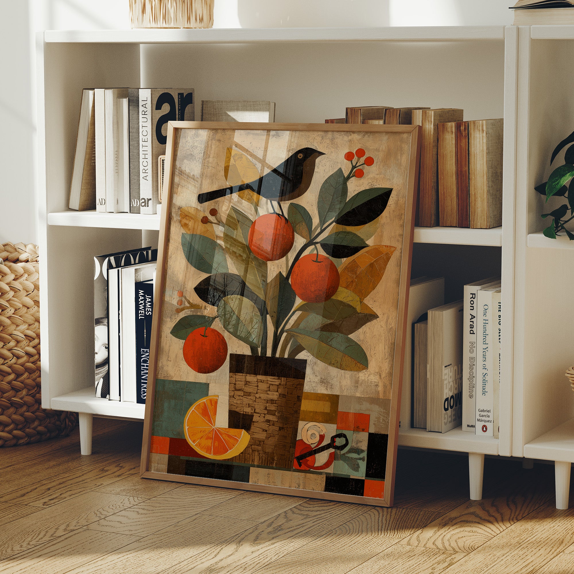 Orange Tree and Blackbird