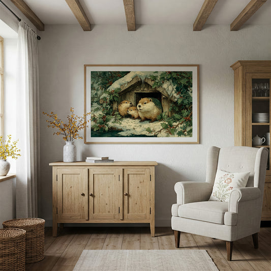 Beaver Family at the Lodge