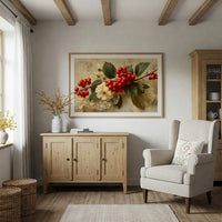 Rowan Berries on Antique Lace
