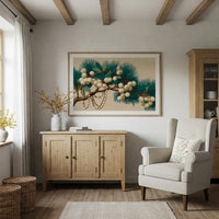 Snowberries and Pearls on Pine