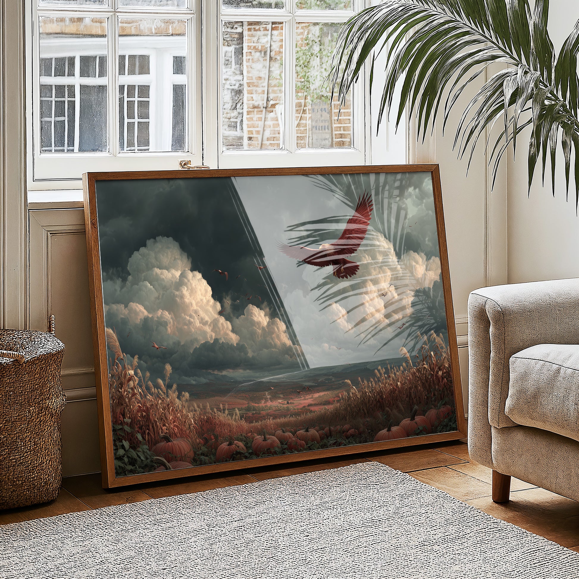 Eagle Over the Autumn Valley