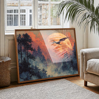 Pterodactyl Against the Harvest Moon