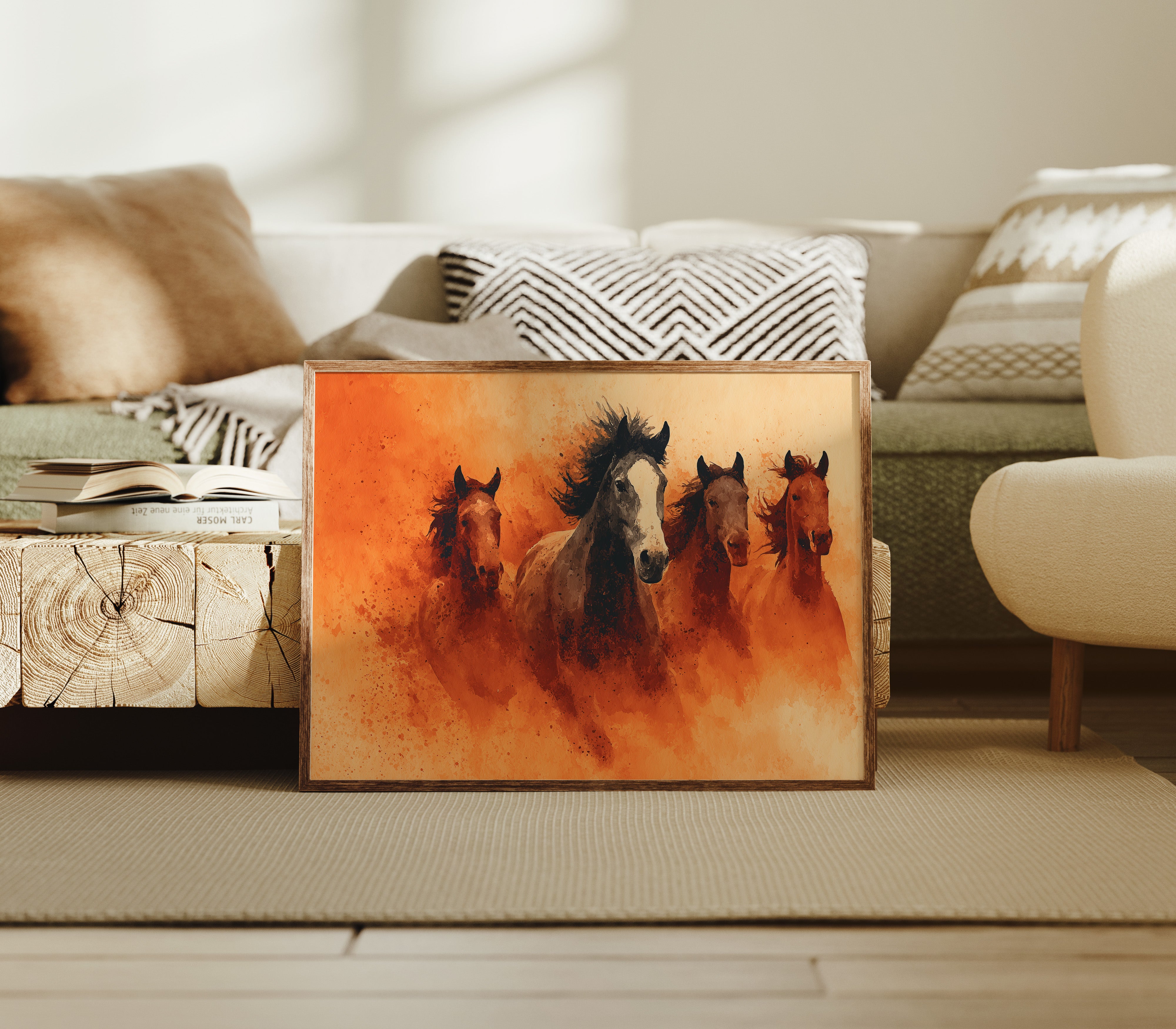 Wild Herd in Amber Dust