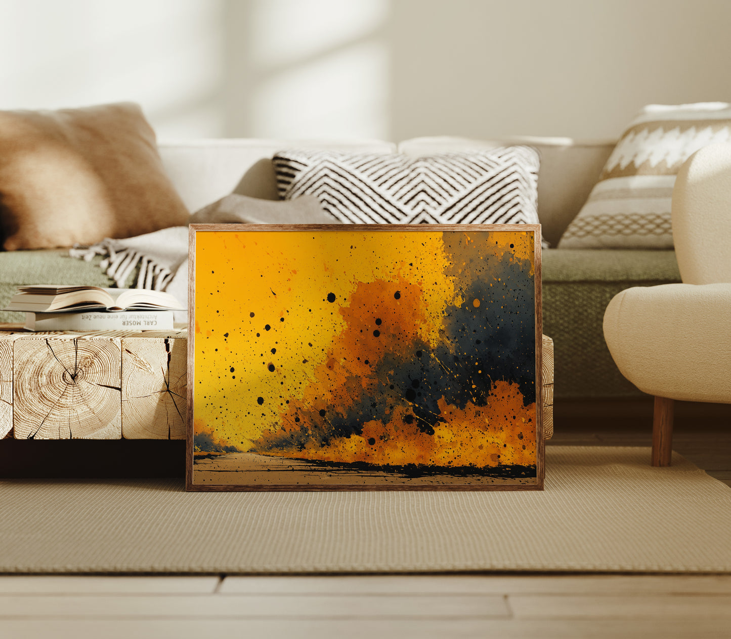 Golden Storm Abstract