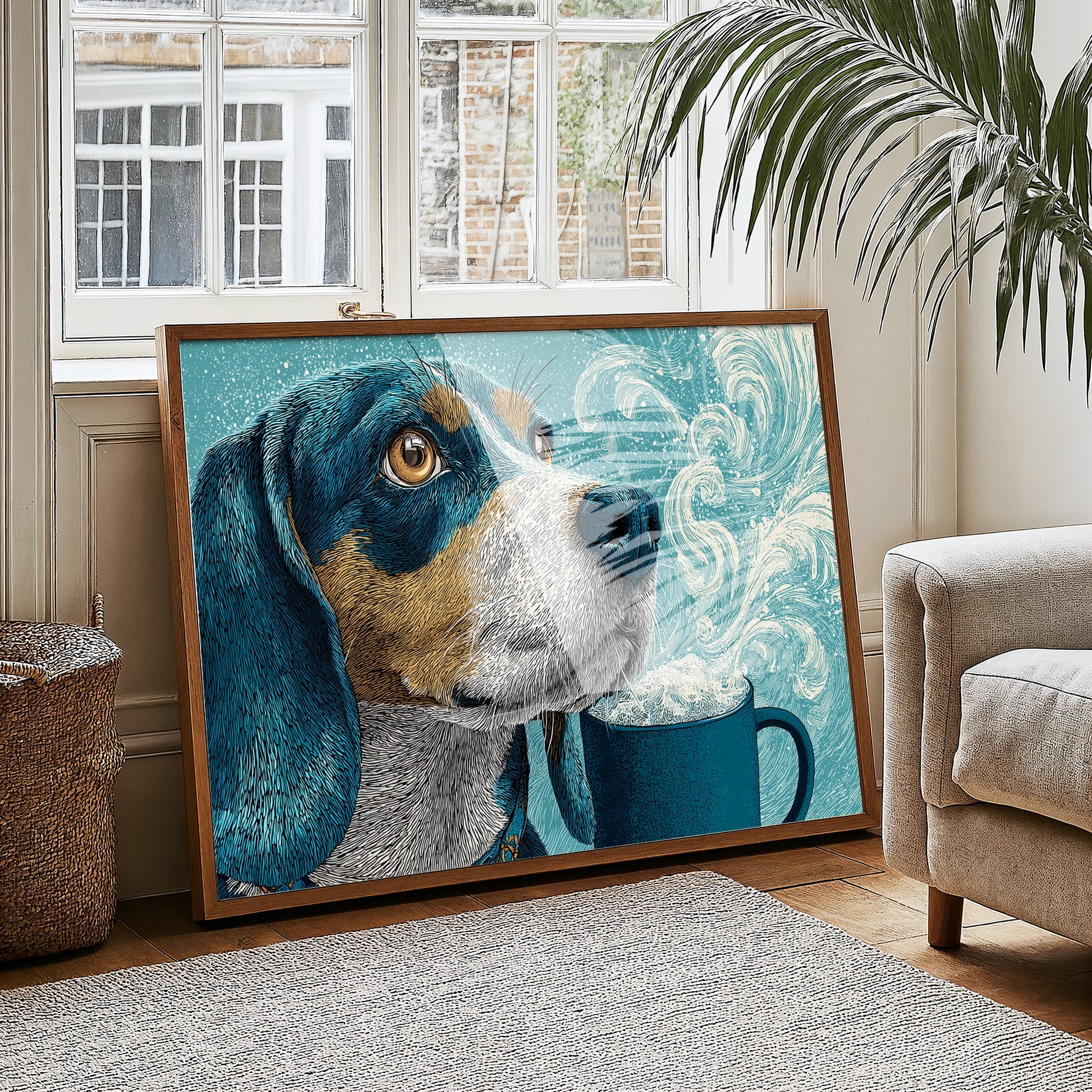 Beagle and the Steaming Mug