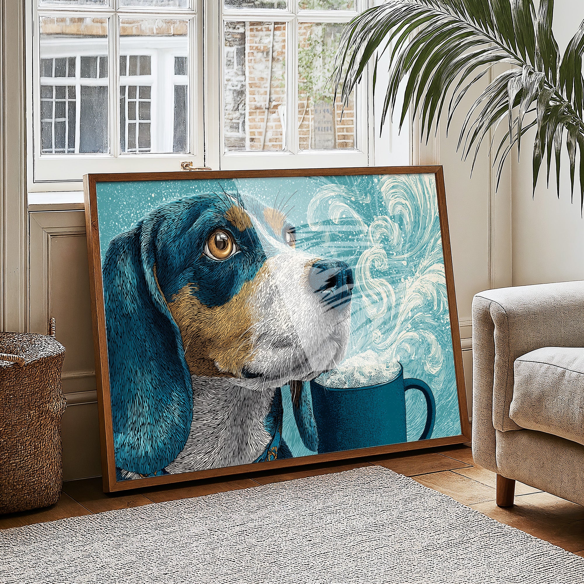 Beagle and the Steaming Mug