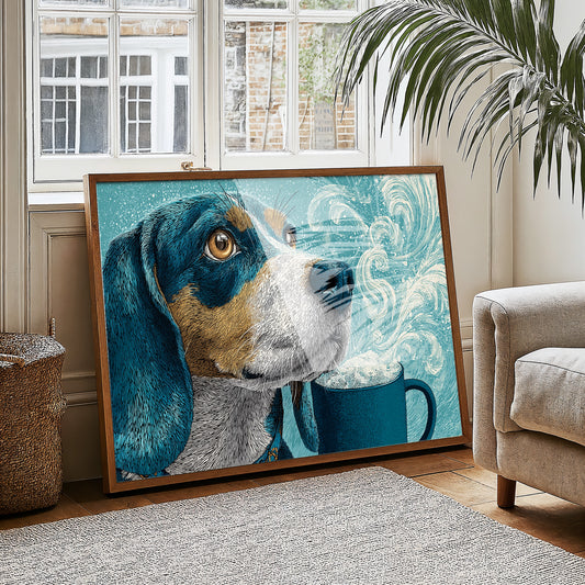 Beagle and the Steaming Mug