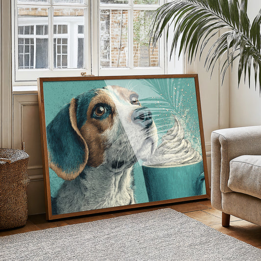 Beagle and the Whipped Cream Cup