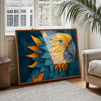 Macaw in Golden Feather Mosaic