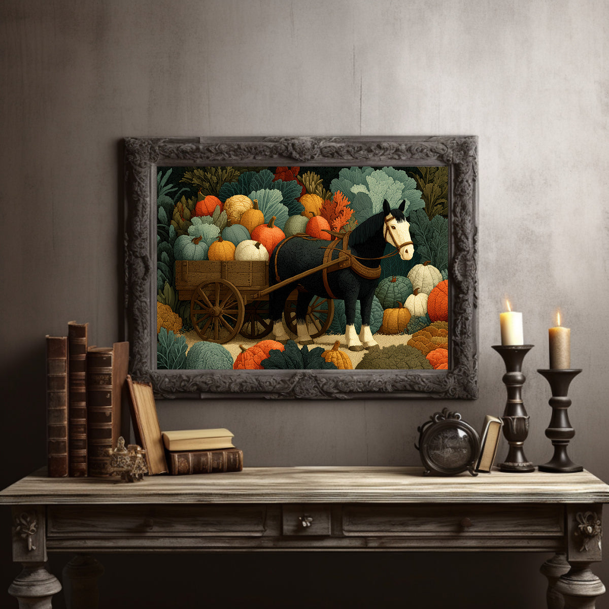 Hauling Pumpkins, Eyeing the Kale