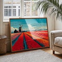 Tulips in Formation, Windmill on Duty