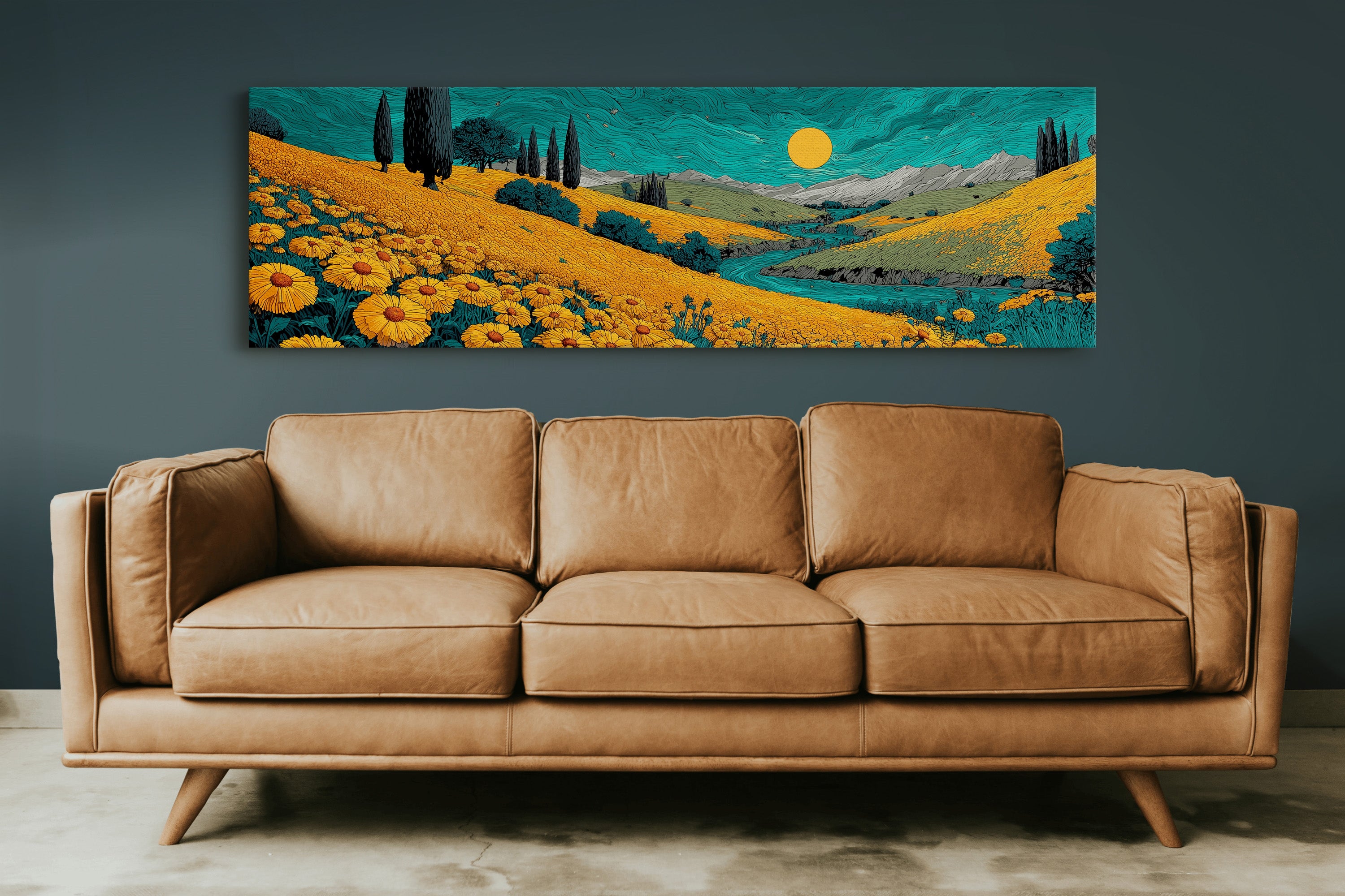 Fields Of Gold Under Teal Skies