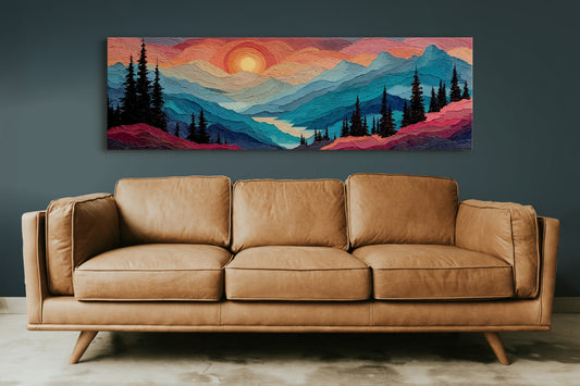 Sunset Layers Across Silent Peaks