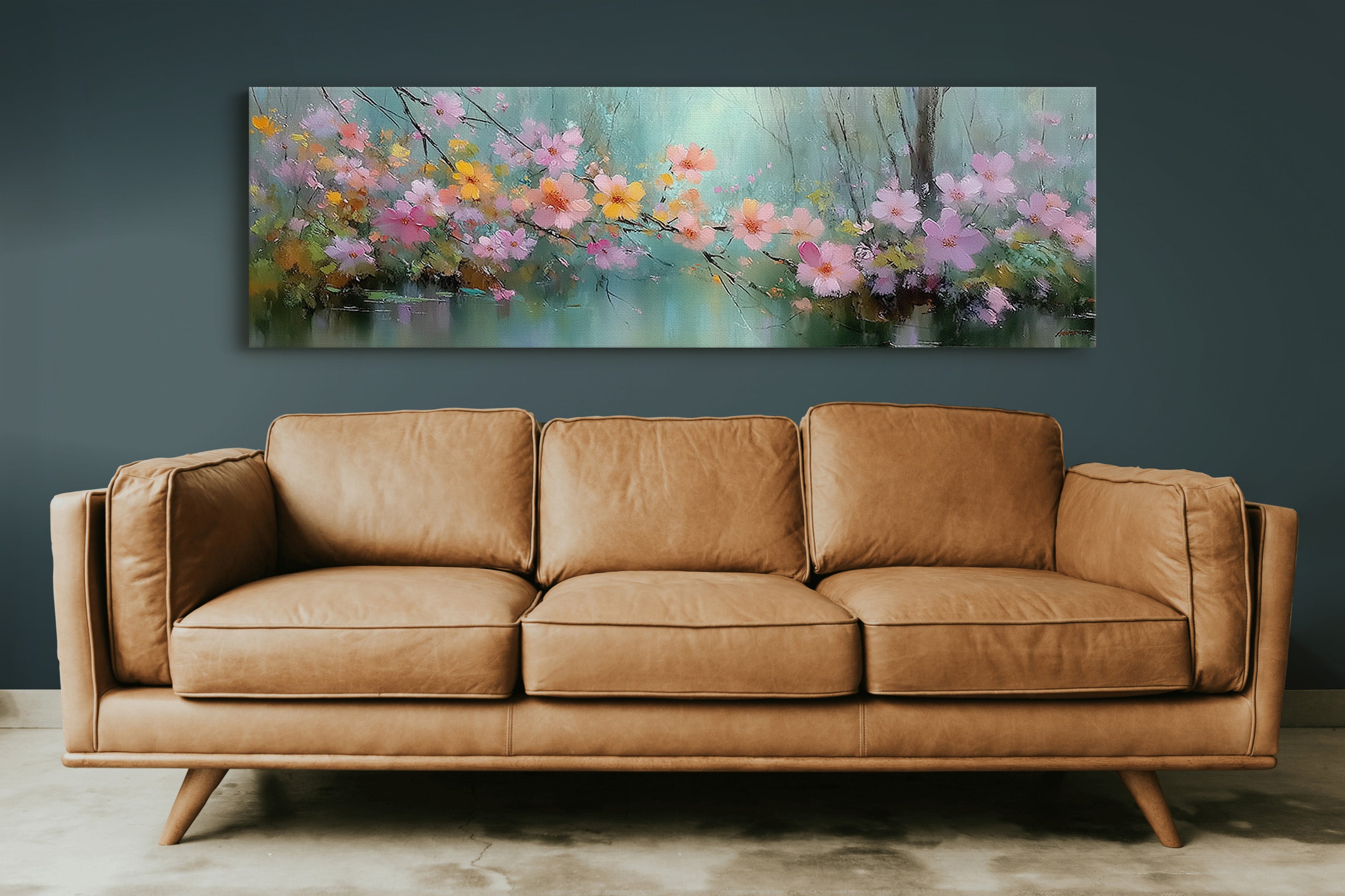 Blossoms Drifting Over Quiet Water