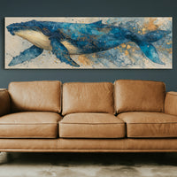 Midnight Whale In Golden Tides