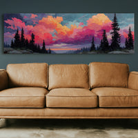 Crimson Skies Over Silent Pines