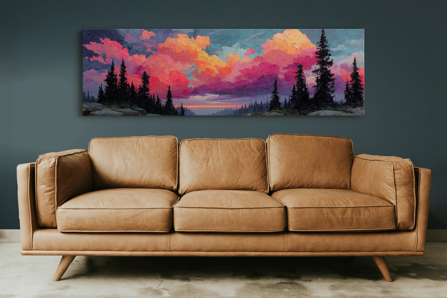 Crimson Skies Over Silent Pines