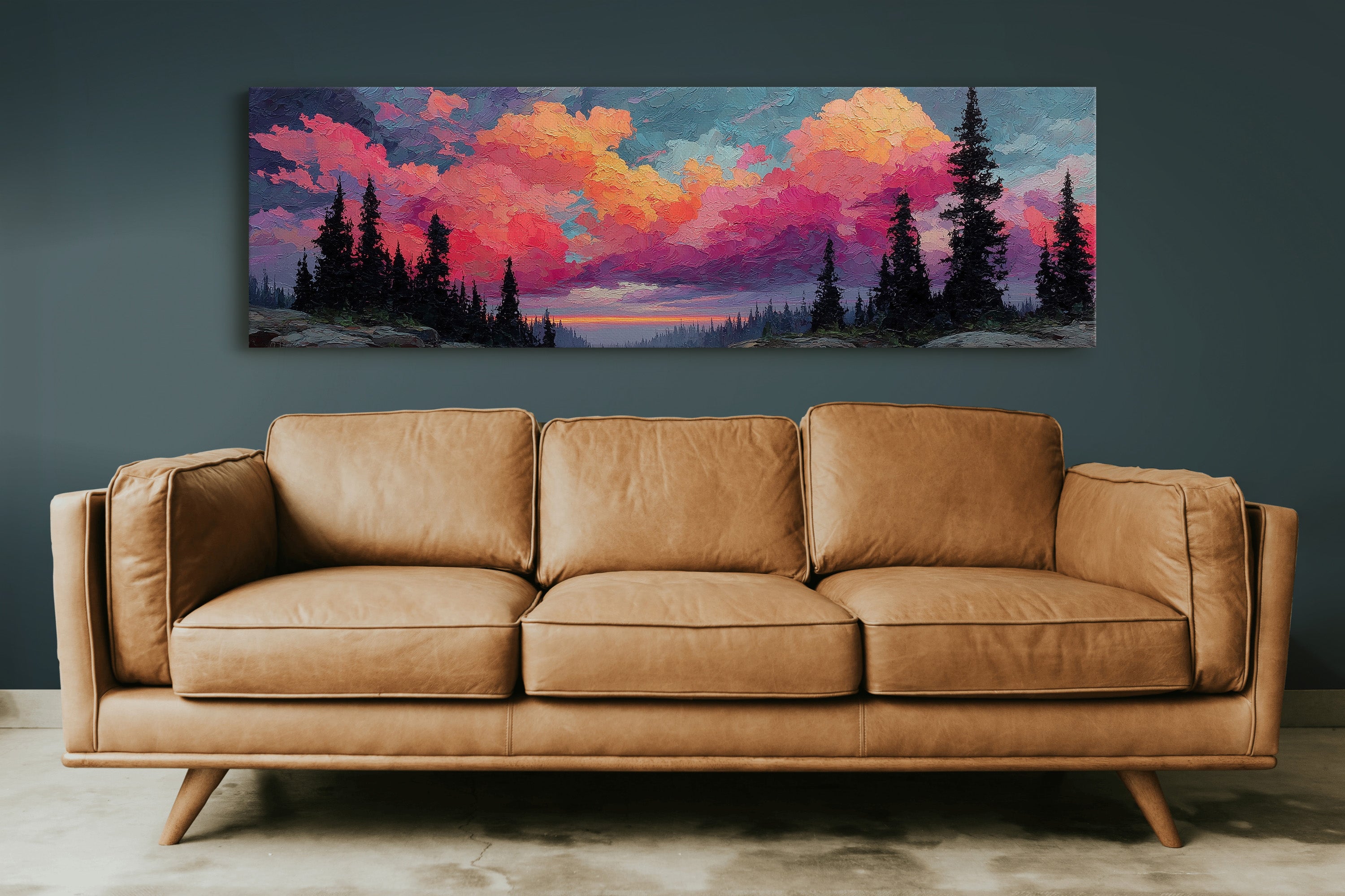 Crimson Skies Over Silent Pines