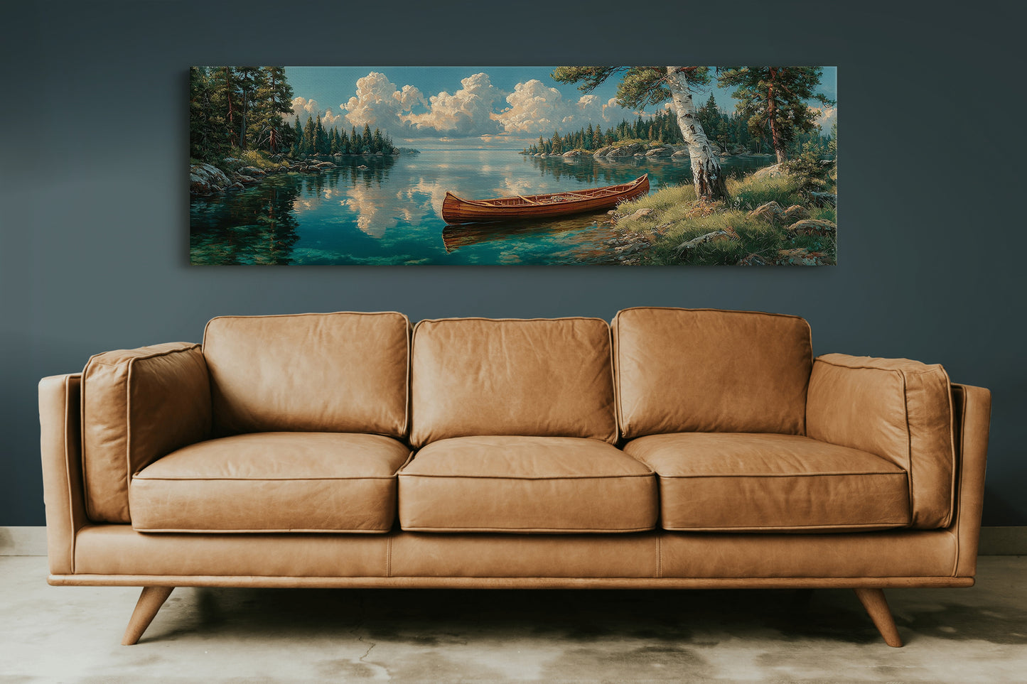 Canoe Resting On Still Waters