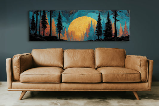 Golden Moon Over Timberline