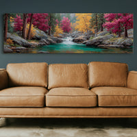 Autumn Waters Through Crimson Pines