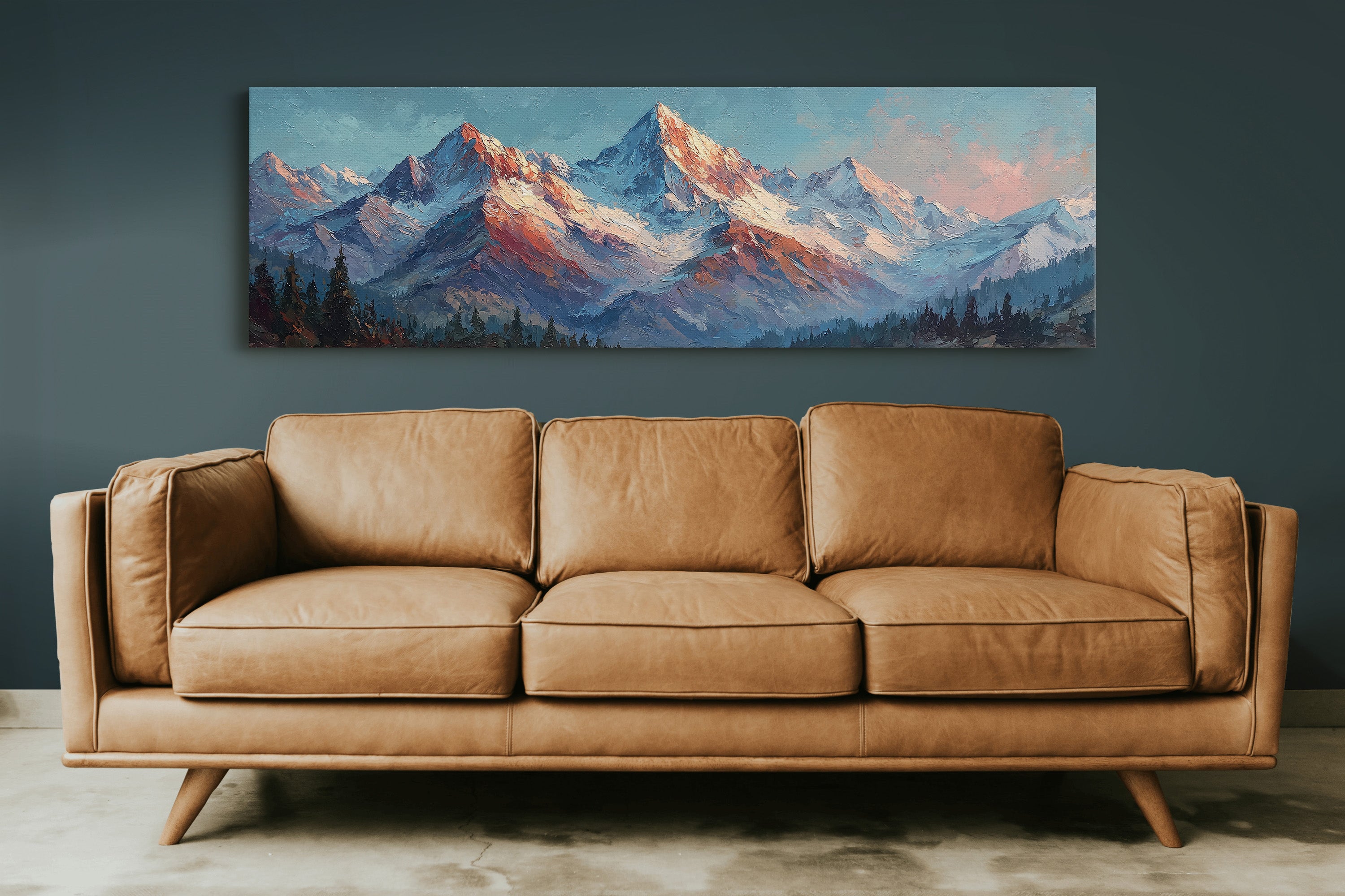 Crimson Light on Alpine Peaks