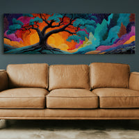 Ember Sky Beneath the Ancient Oak