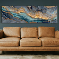Gilded Tides in Stone