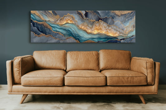 Gilded Tides in Stone