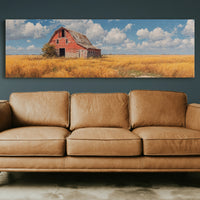 Golden Fields Red Barn