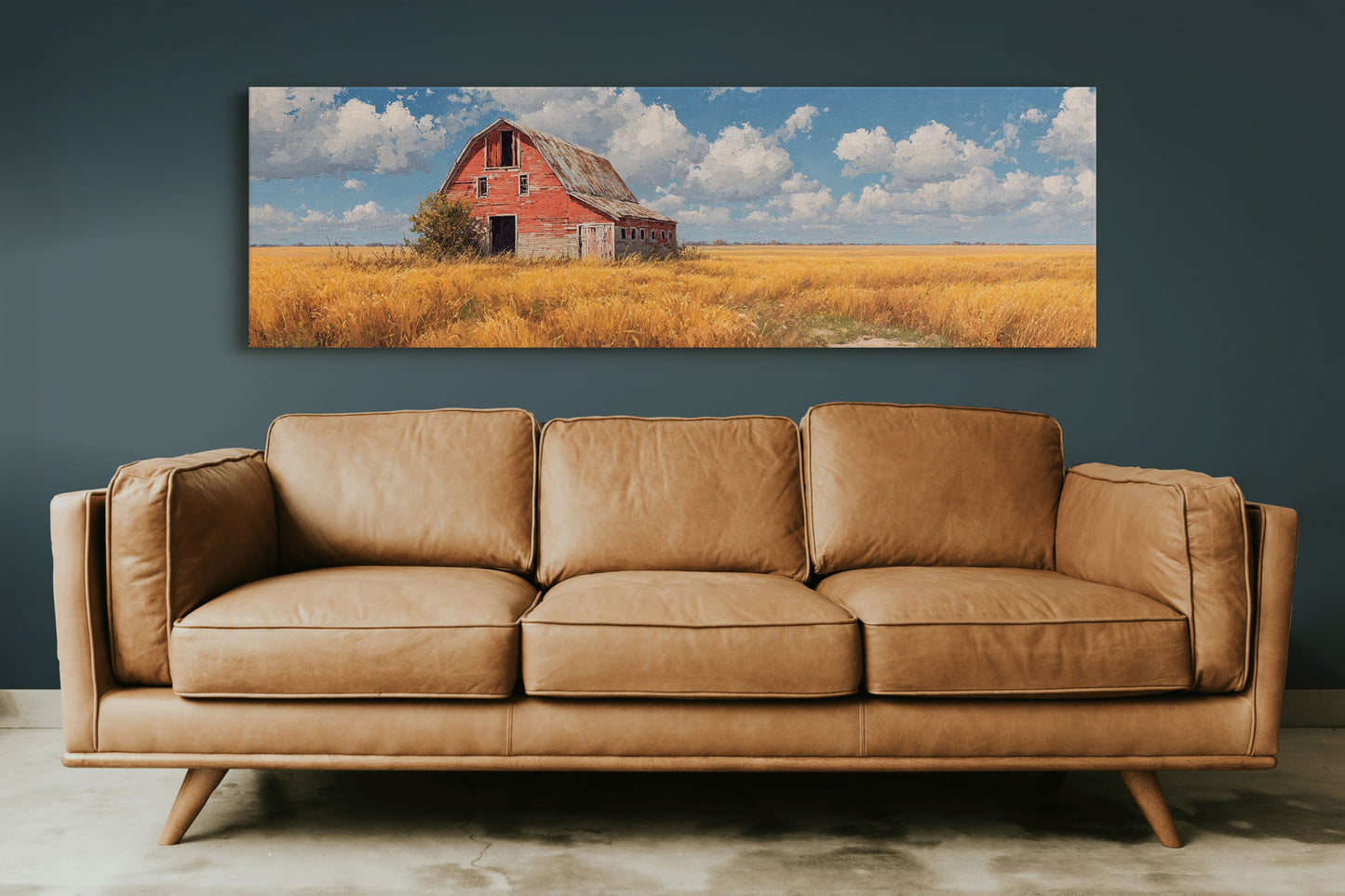 Golden Fields Red Barn