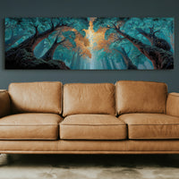 Golden Light Through the Enchanted Forest