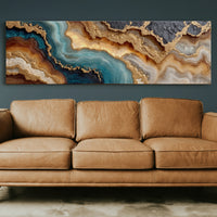 Teal and Gold Geode Flow