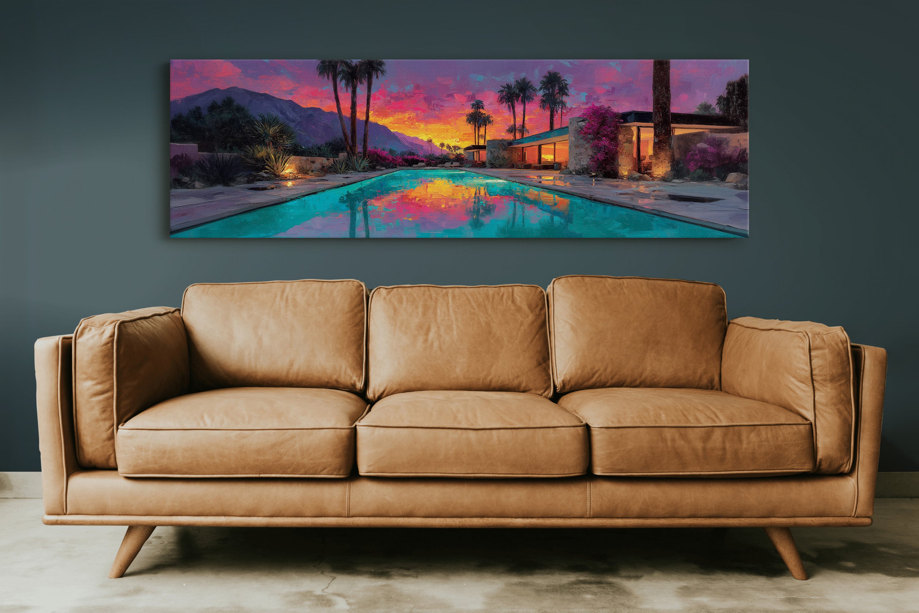Desert Sunset Poolside Glow