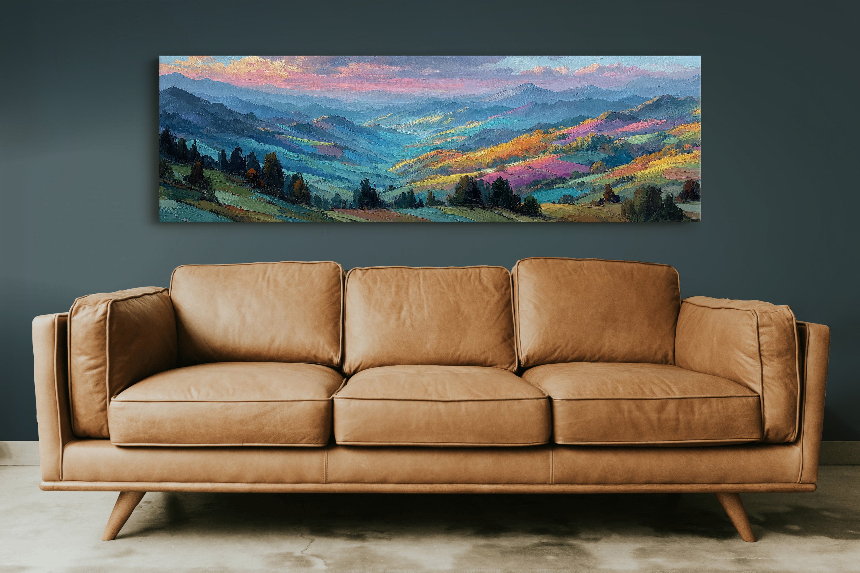 Hills Painted By The Setting Sun