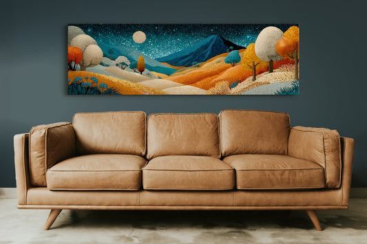 Midnight Hills In Ember Glow