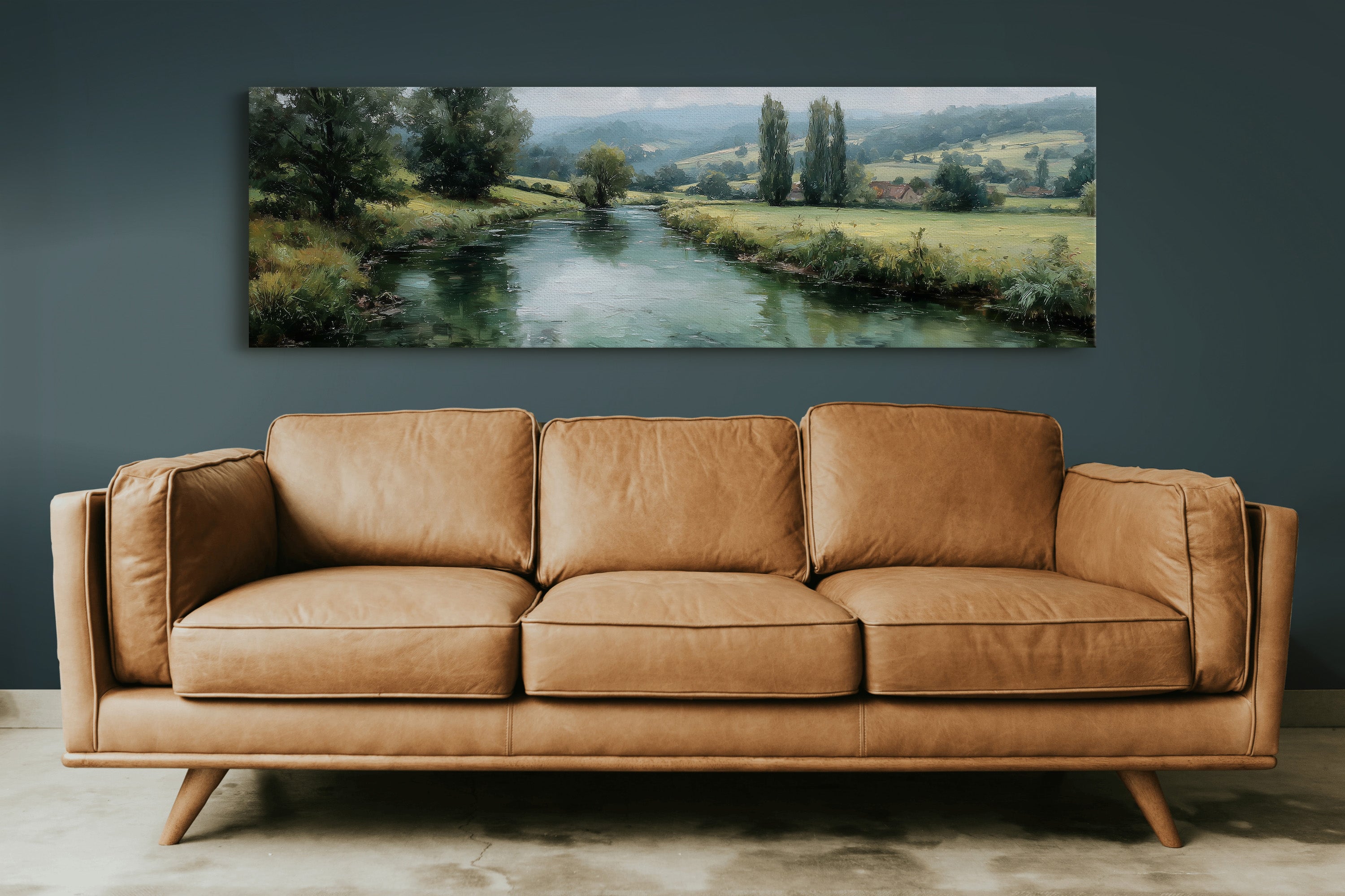 Quiet River Through Green Fields