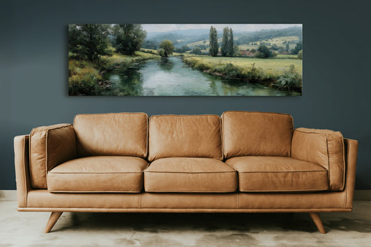 Quiet River Through Green Fields