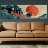 Crimson Sun Over Indigo Pines