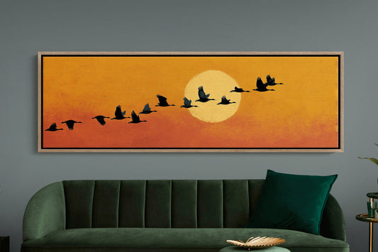 Wild Geese Across the Setting Sun